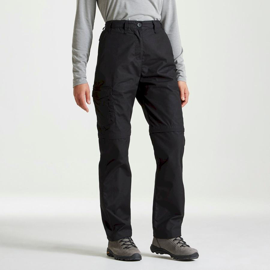 Black Craghoppers Expert Kiwi Women's Trousers | VOF5439RZ