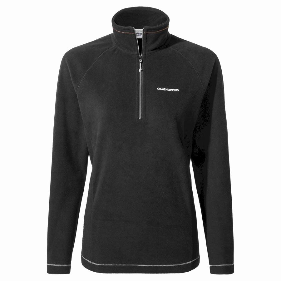 Black Craghoppers Miska Half Zip Women's Sweaters | FOH8871WI