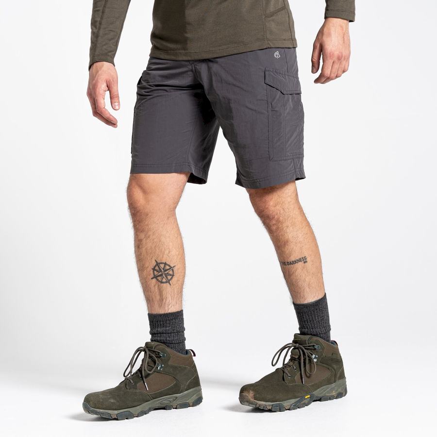 Black Craghoppers NosiLife Cargo II Men's Shorts | VLL9983VY