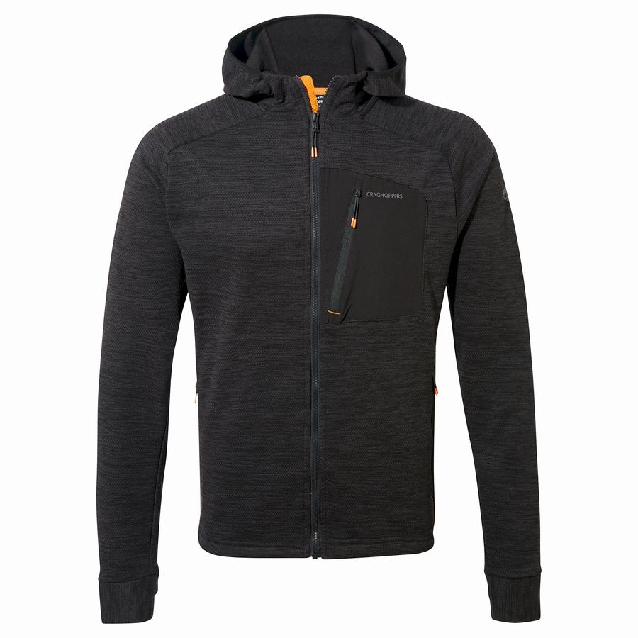 Black Craghoppers Tarbert Hooded Men's Jackets | DLP9444PL