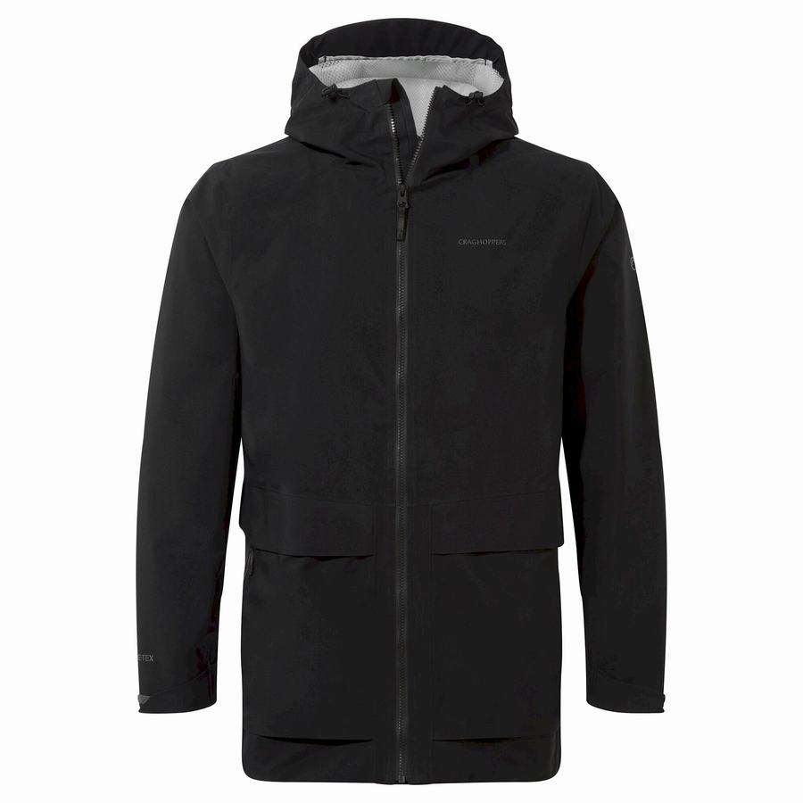 Black Craghoppers Toledo GORE-TEX Men's Jackets | GTY3589AW