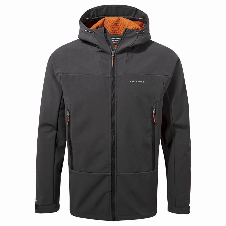 Black Craghoppers Tripp Hooded Men's Jackets | MPF6824ZM