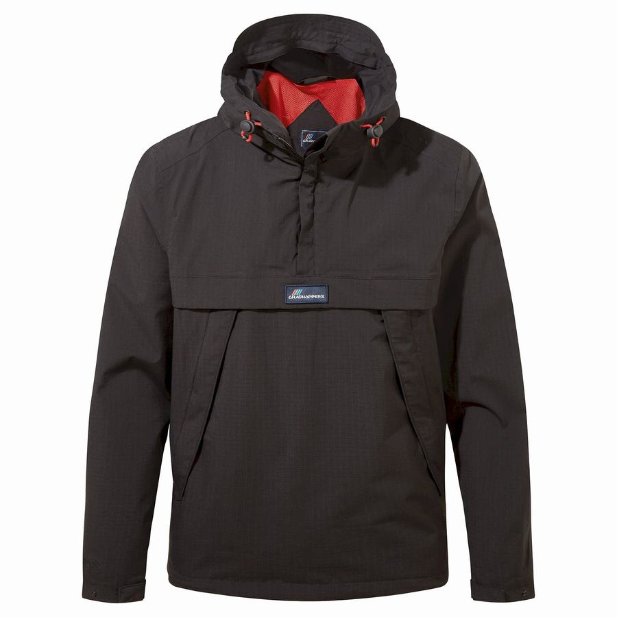 Black Craghoppers Waterproof Anderson Cagoule Men's Jackets | XAT1337BZ