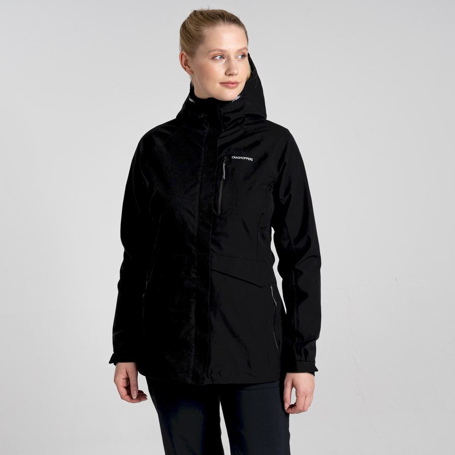 Black Craghoppers Waterproof Caldbeck Women's Jackets | UQY656PK