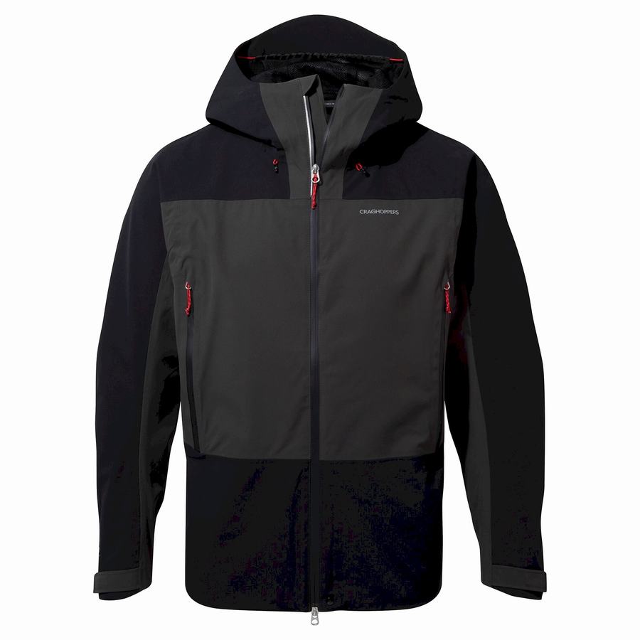 Black Craghoppers Waterproof Gryffin Men's Jackets | KOV7844RE