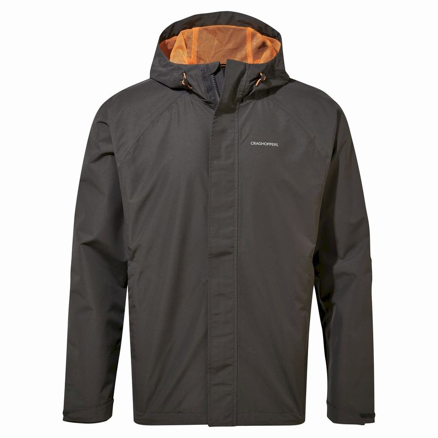 Black Craghoppers Waterproof Orion Men's Jackets | FQT208JA