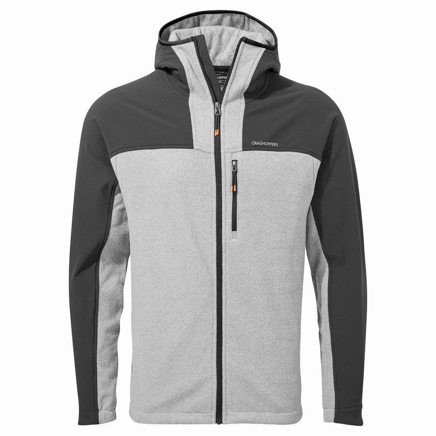 Black Grey Craghoppers Abrigo Hooded Men's Sweaters | VCW8668PP