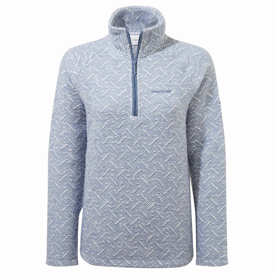 Blue Craghoppers Talladale Half Zip Women's Sweaters | YGA227HZ