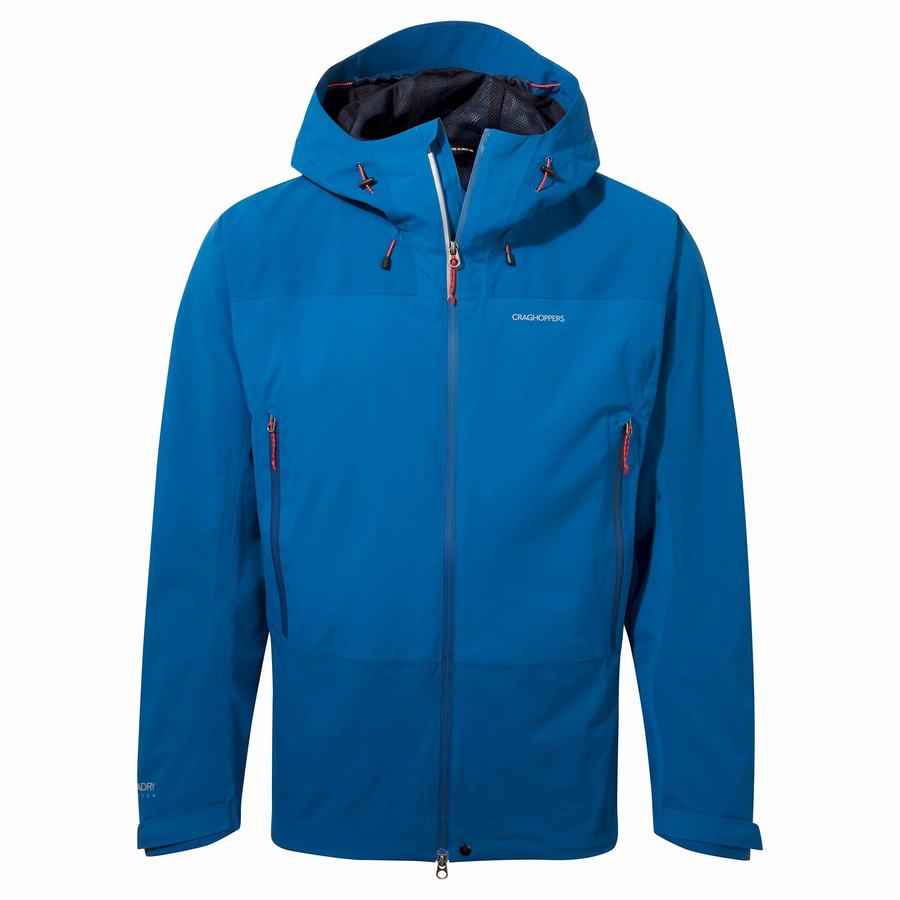 Blue Dark Blue Craghoppers Waterproof Gryffin Men's Jackets | VKV3753JH