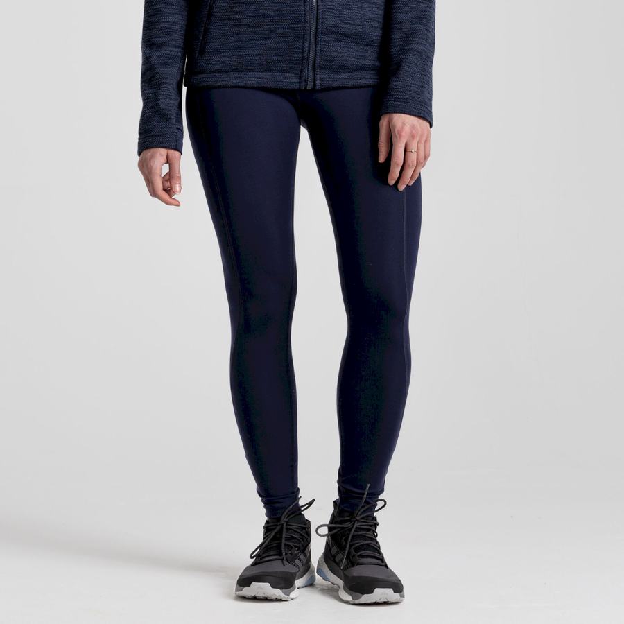 Blue Navy Craghoppers Kiwi Pro Women's Leggings | QUX3260TW