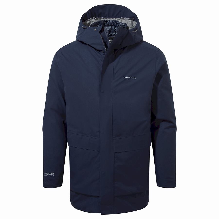 Blue Navy Craghoppers Lorton Pro 3 in 1 Men's Jackets | FHJ3888VR