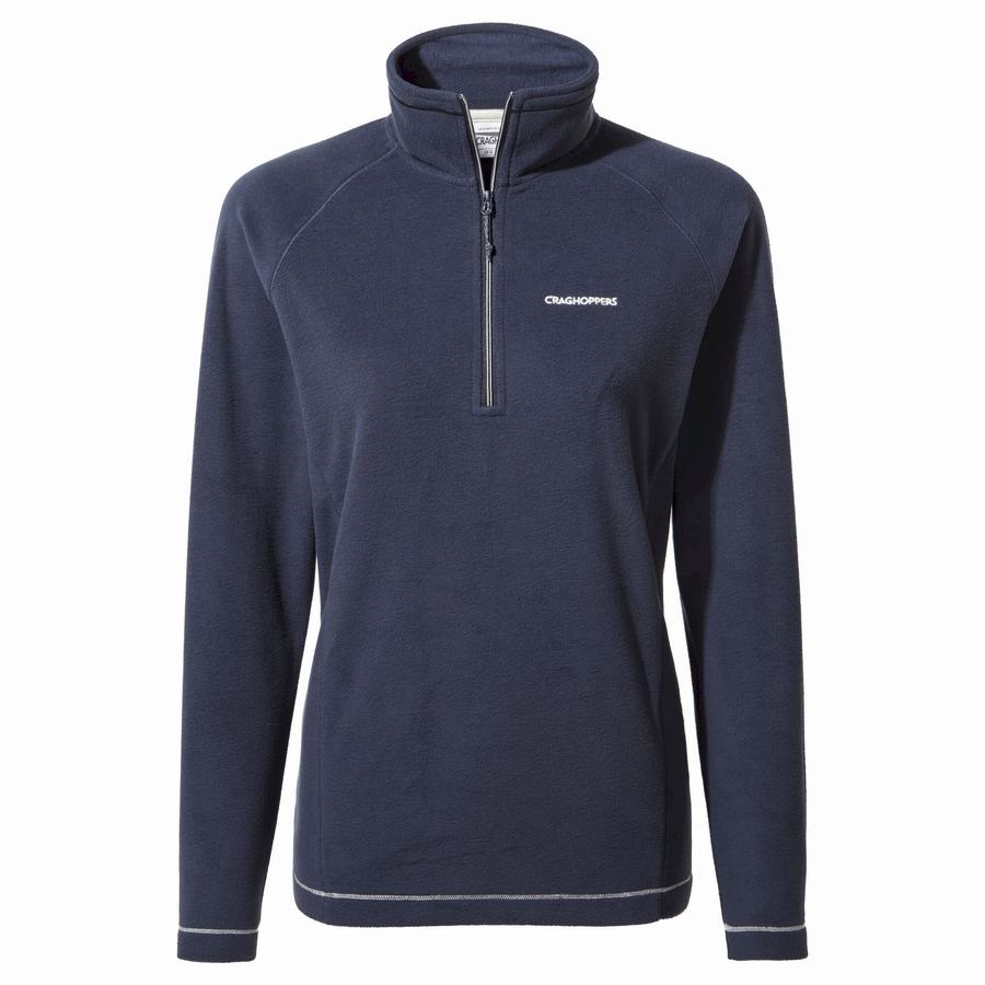 Blue Navy Craghoppers Miska Half Zip Women's Sweaters | EIY2388FA