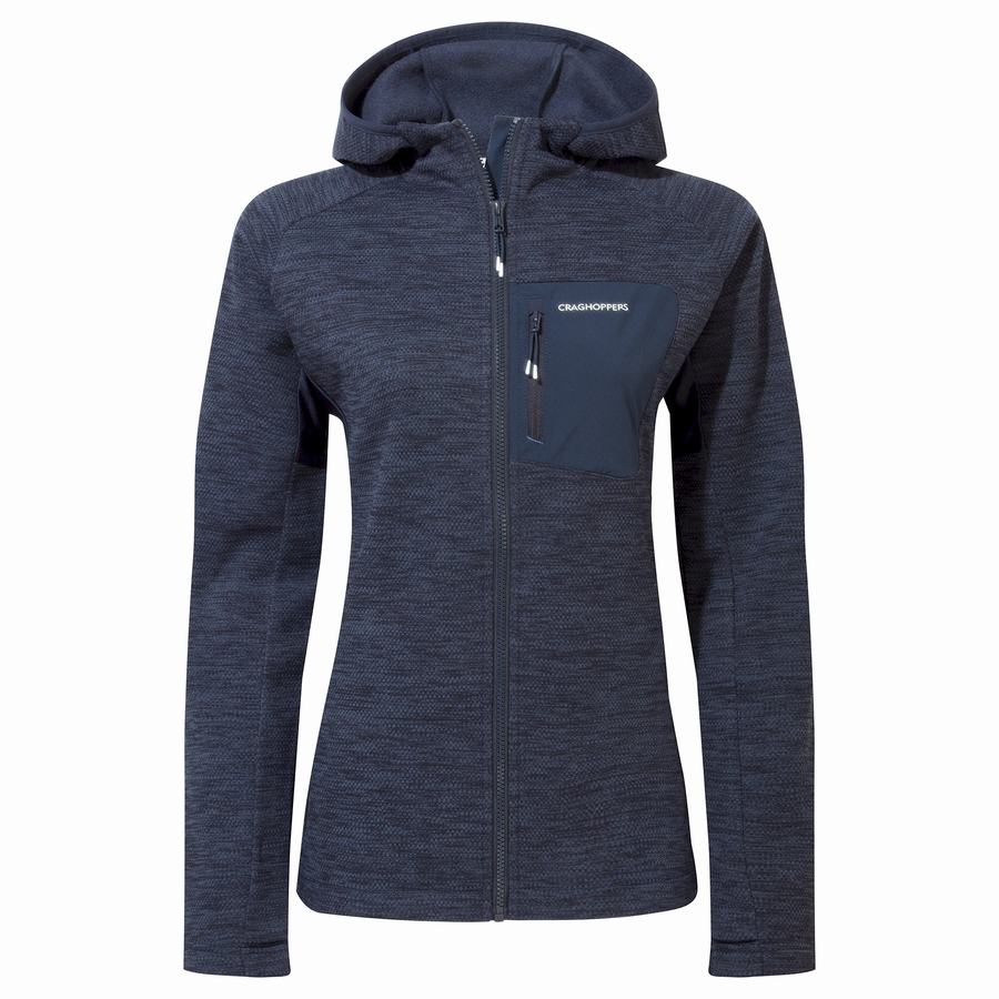 Blue Navy Craghoppers Trina Hooded Women's Jackets | SHZ8966PD