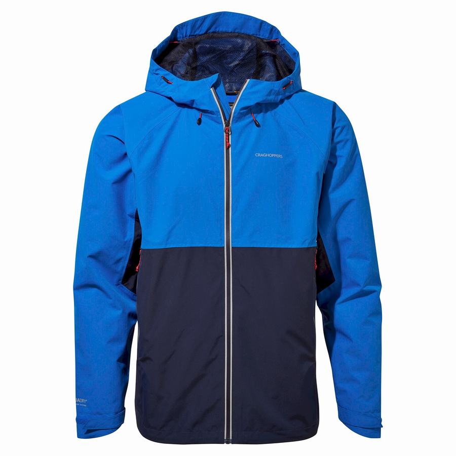 Blue Navy Craghoppers Waterproof Atlas Men's Jackets | WIC4461JS