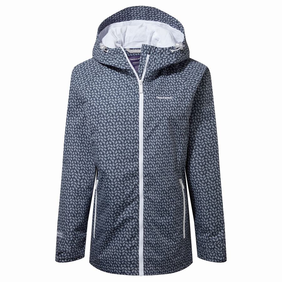 Blue Navy Craghoppers Waterproof Laurel Women's Jackets | KDW2985WT