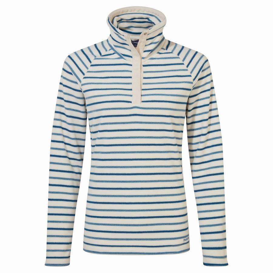 Blue Stripes Craghoppers Ella Overhead Women's Sweaters | YDB2531YN