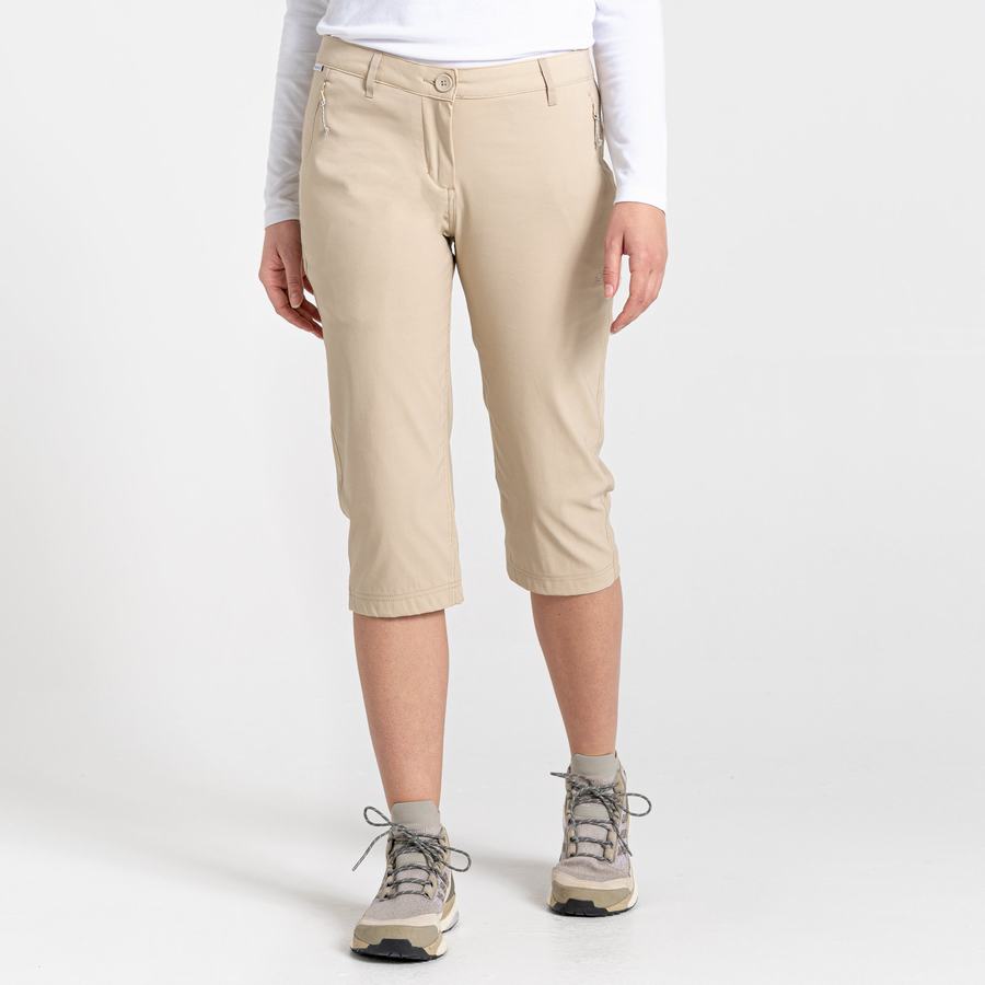 Brown Craghoppers Kiwi Pro II Crop Women's Trousers | QCT3986GO