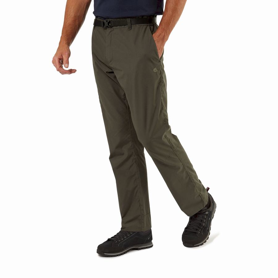 Dark Green Craghoppers Kiwi Boulder Men's Trousers | BLZ8996YQ