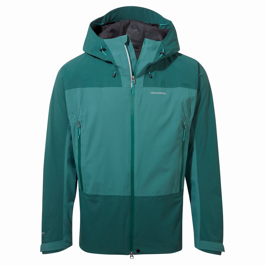 Dark Green Craghoppers Waterproof Gryffin Men's Jackets | EQU2744BB