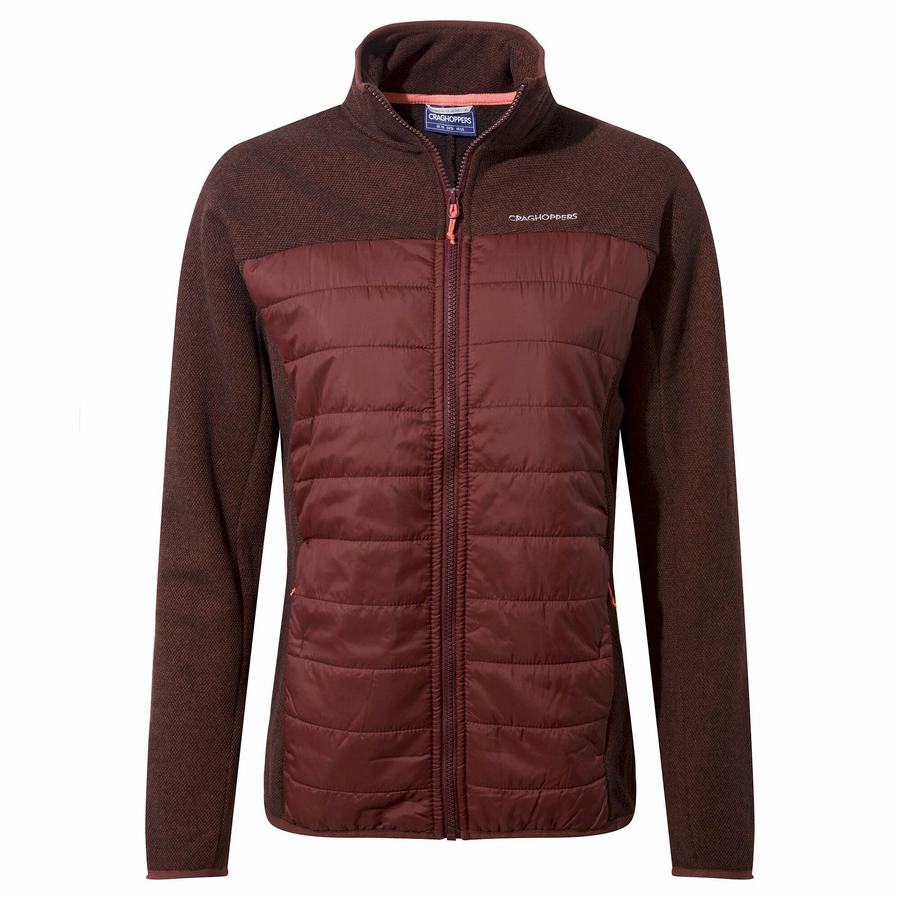 Dark Red Craghoppers Shanice Hybrid Women's Jackets | TSV1550QD