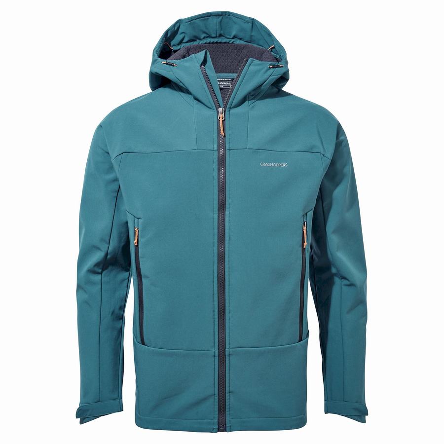 Green Craghoppers Tripp Hooded Men's Jackets | WCF4645WA