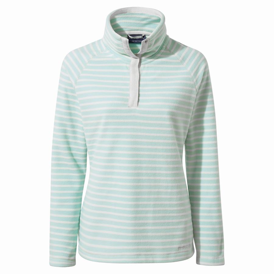 Green Stripes Craghoppers Ella Overhead Women's Sweaters | IDF917YS