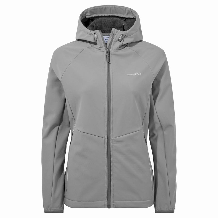 Grey Craghoppers Kalti Weatherproof Hooded Women's Jackets | NOH6773AD