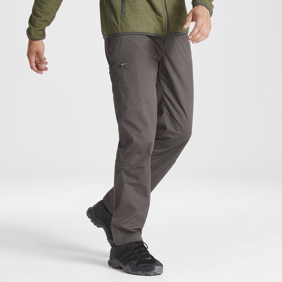 Grey Craghoppers Kiwi Boulder Slim Men's Trousers | APX673VD