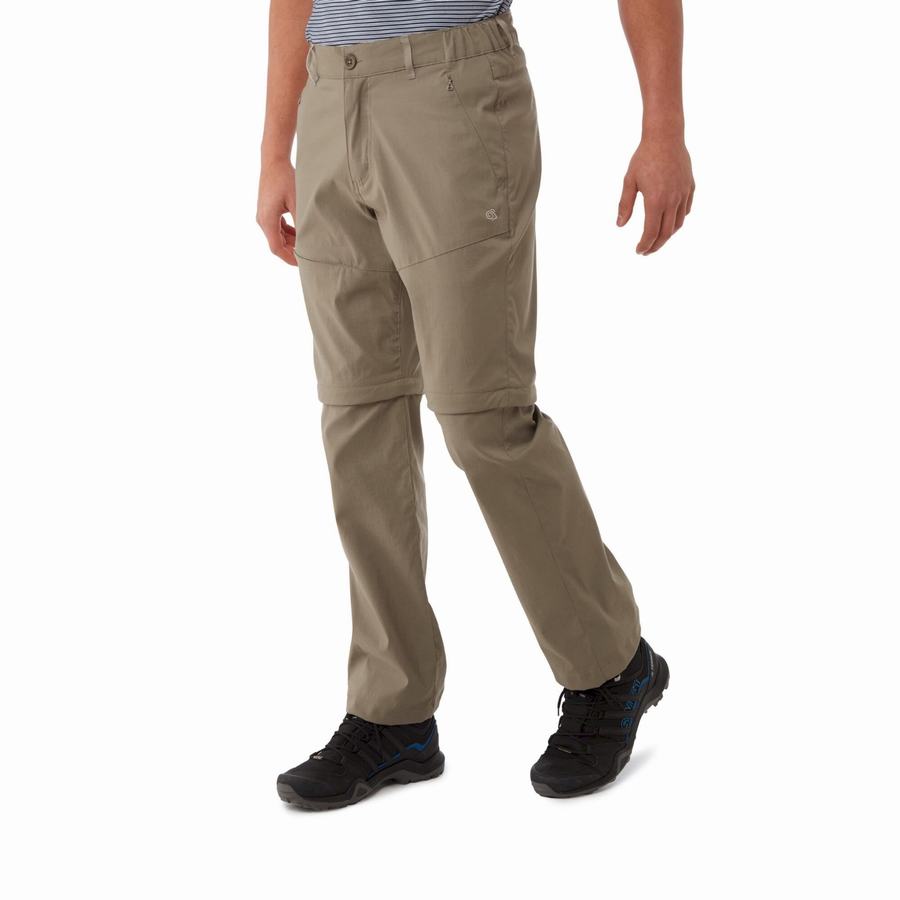 Khaki Craghoppers Kiwi Pro II Men's Trousers | BLE2735WA