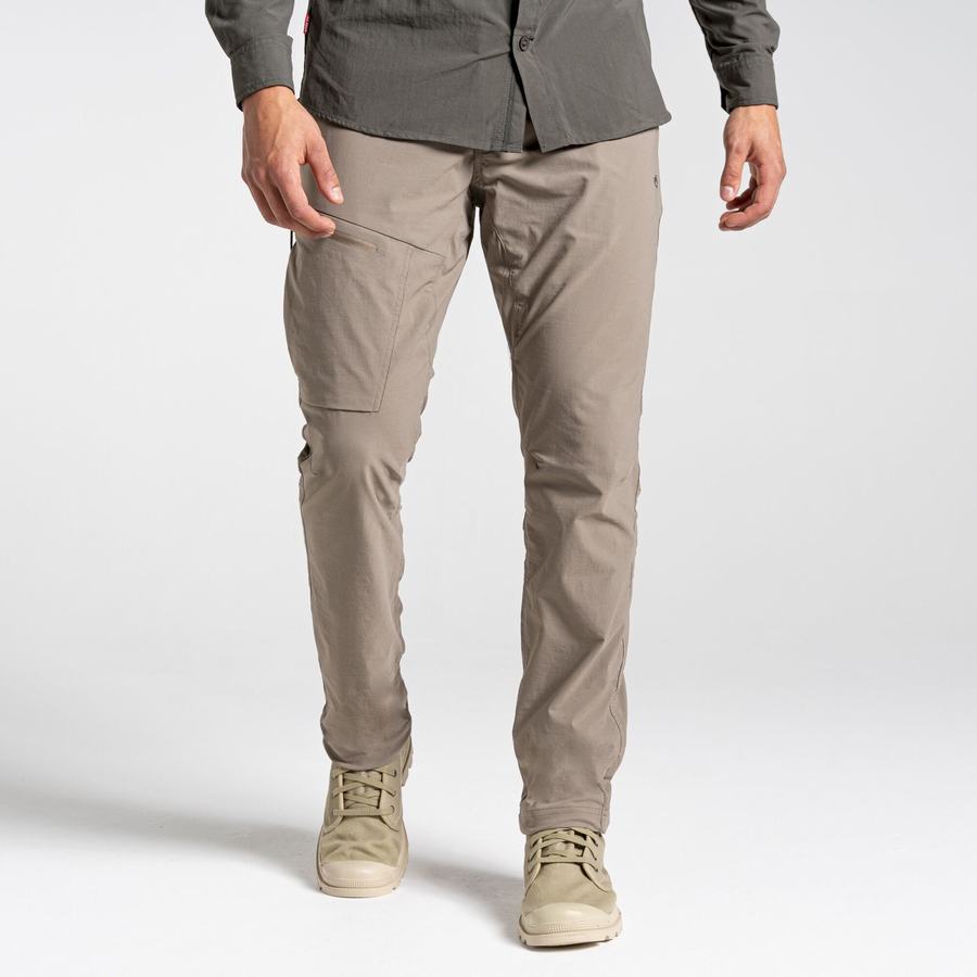 Khaki Craghoppers NosiLife Pro Active Men's Trousers | YKH9733YQ