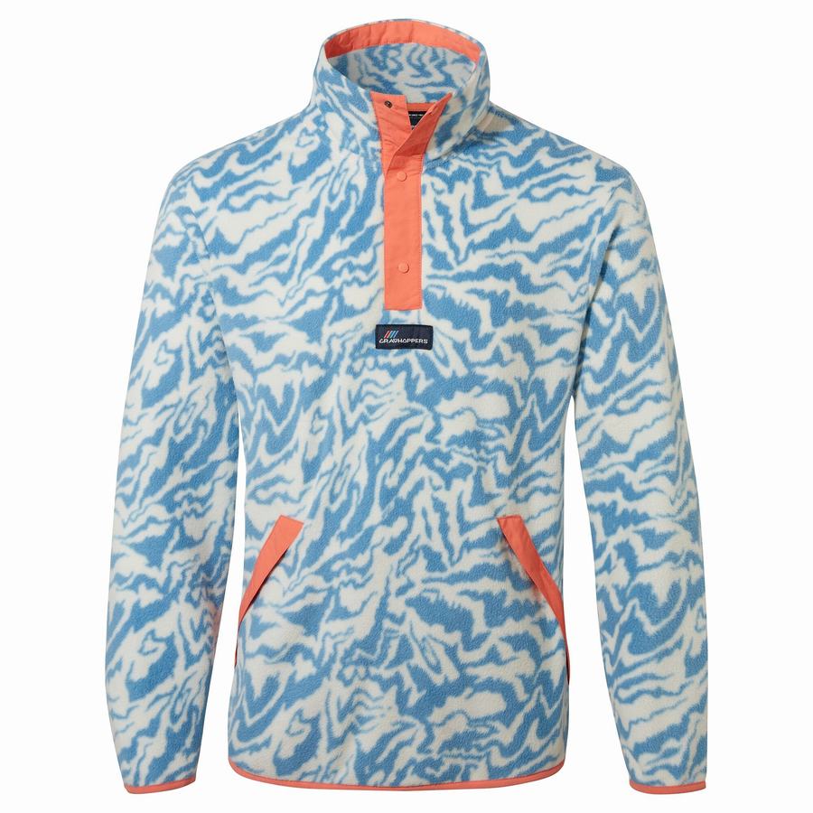 Light Turquoise Craghoppers Teton Overhead Men's Sweatshirts | JZD2638BK