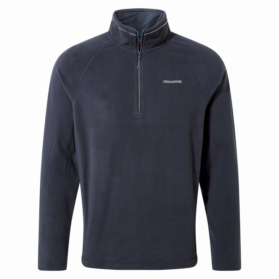 Navy Blue Craghoppers Corey Half Zip Men's Sweaters | GVW709MX