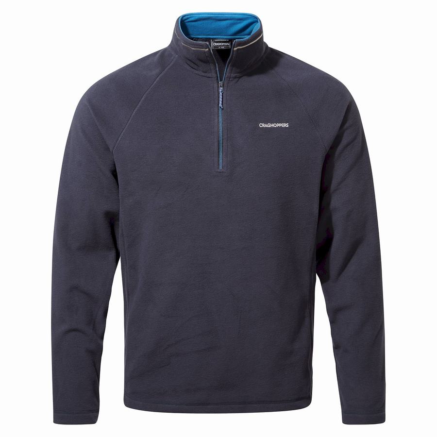 Navy Craghoppers Corey Half Zip Men's Sweaters | XNC4123NE