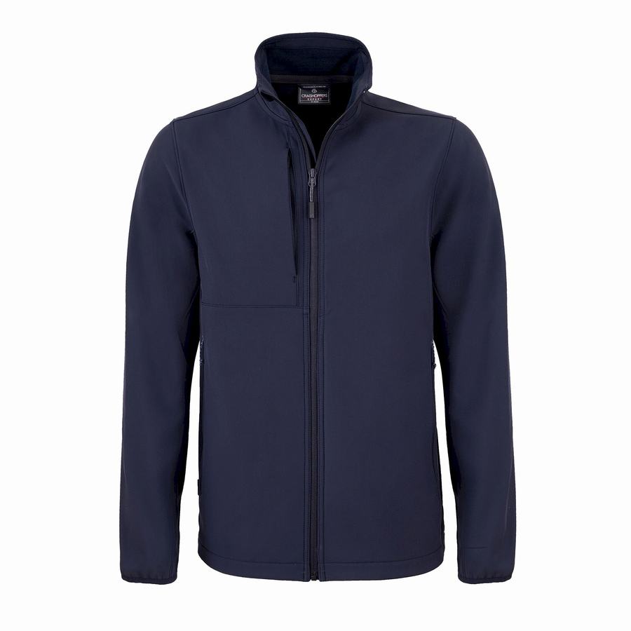 Navy Craghoppers Expert Basecamp Softshell Men's Jackets | IOK6312BI