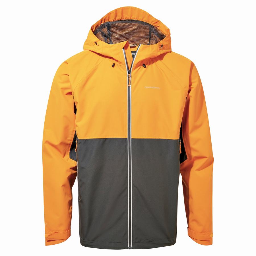 Orange Black Craghoppers Waterproof Atlas Men's Jackets | ZQI4646GO