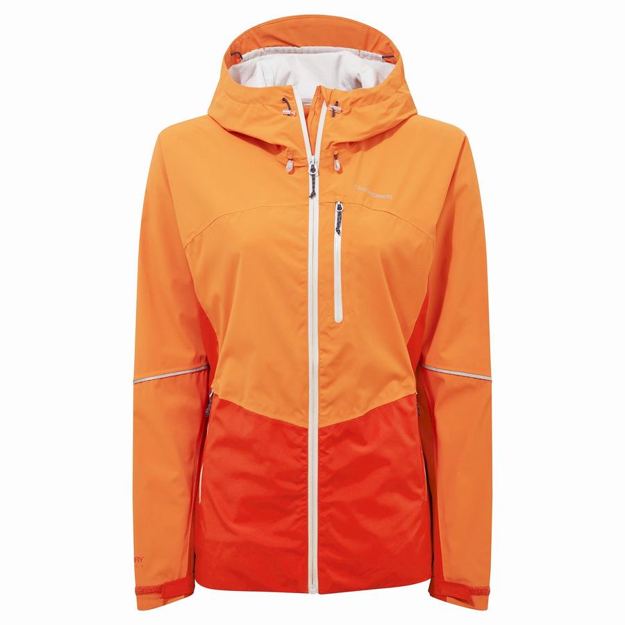 Orange Craghoppers Waterproof Dynamic Women's Jackets | ELV1721IS