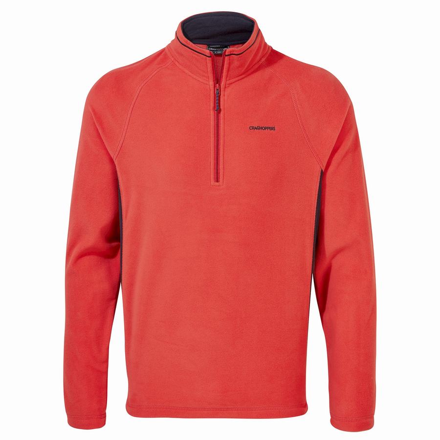 Orange Red Navy Craghoppers Corey Half Zip Men's Sweaters | ARL6699OU