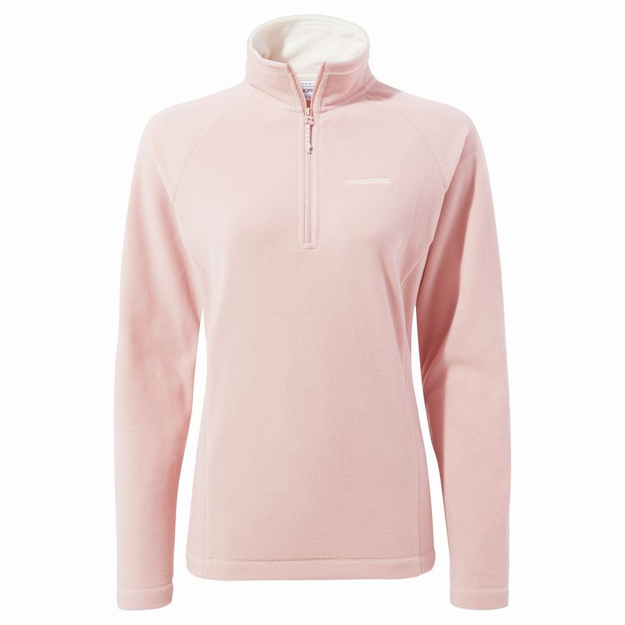 Pink Craghoppers Miska Half Zip Women's Sweaters | MZI1266DD