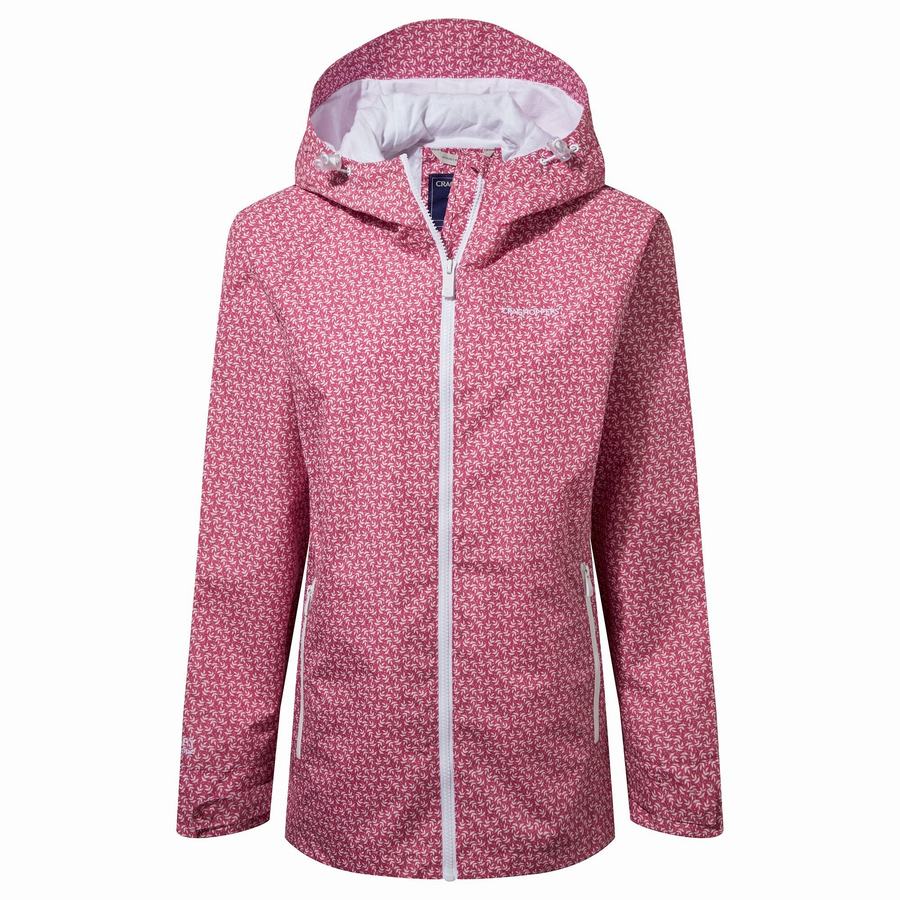 Pink Craghoppers Waterproof Laurel Women's Jackets | RET5818DT