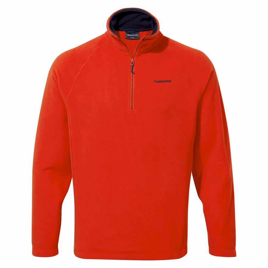 Red Craghoppers Corey Half Zip Men's Sweaters | CES8189WC