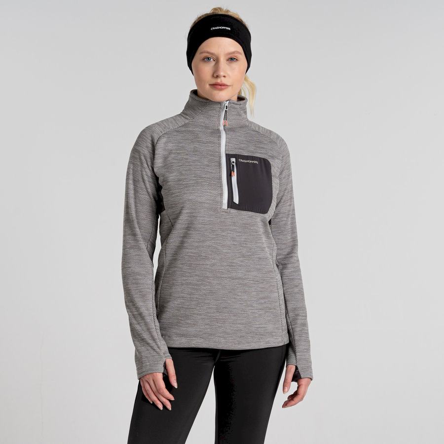 Silver Craghoppers Trina Half Zip Women's Sweaters | ILH7661BT