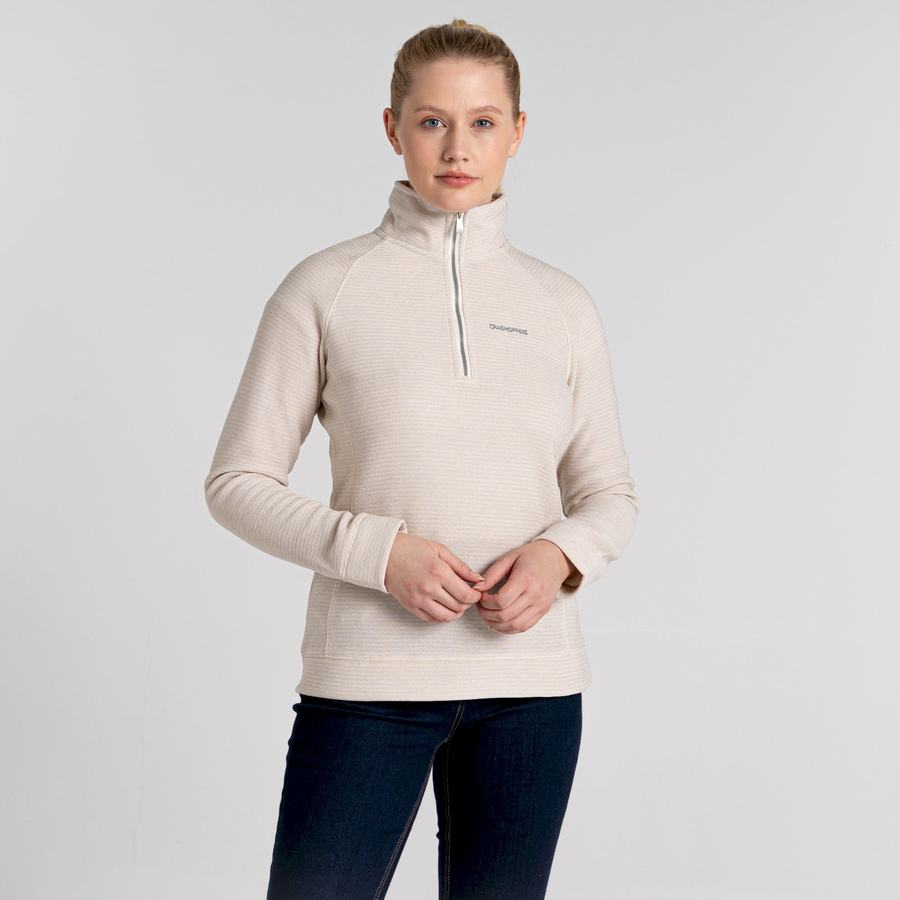 White Craghoppers Pharah Half Zip Women's Sweaters | EIU1962PU