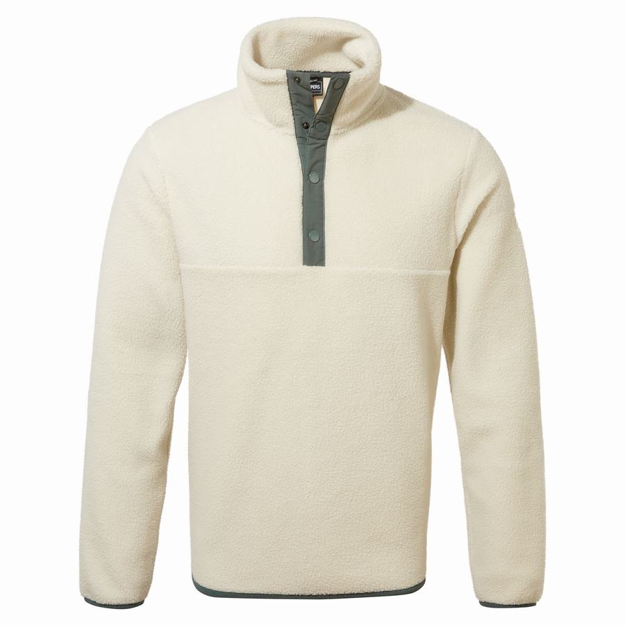 White Craghoppers Sulivan Overhead Men's Sweaters | PAP7186TB