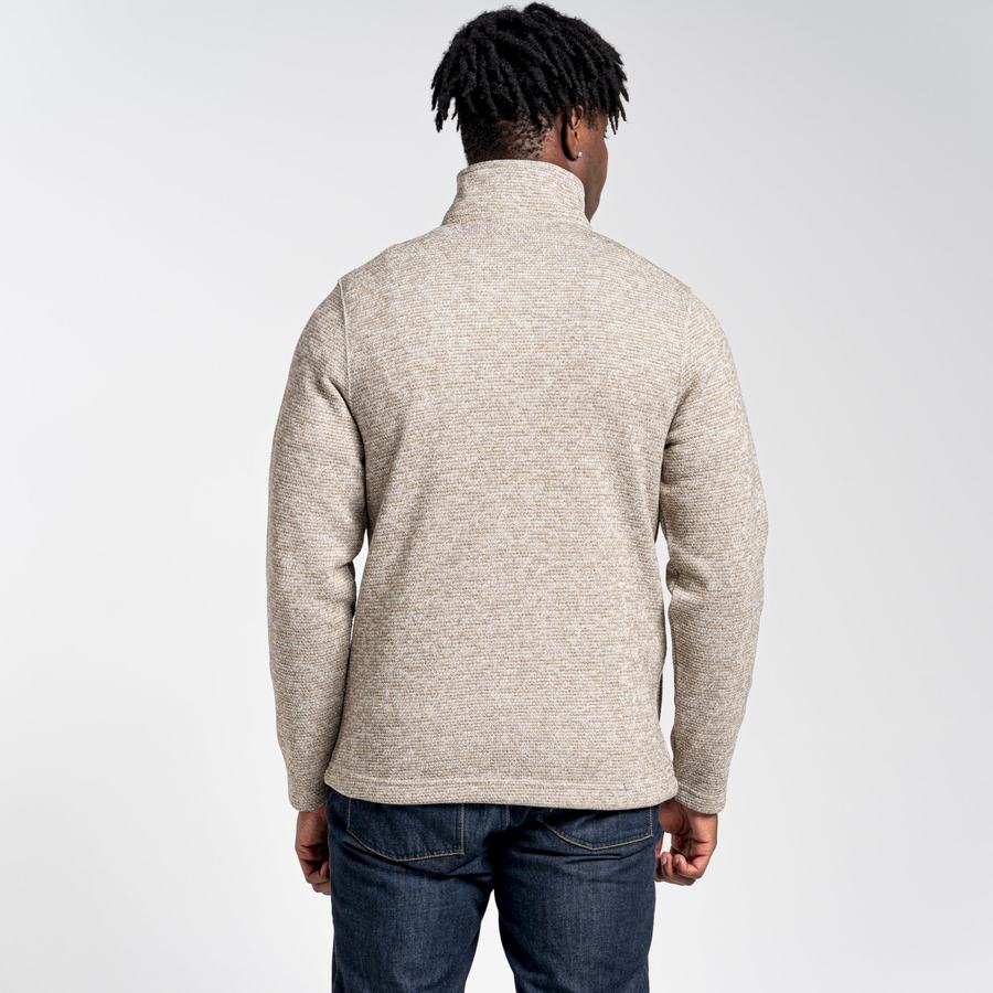 Beige Craghoppers Barona Half Zip Men's Sweaters | JKH1234PQ