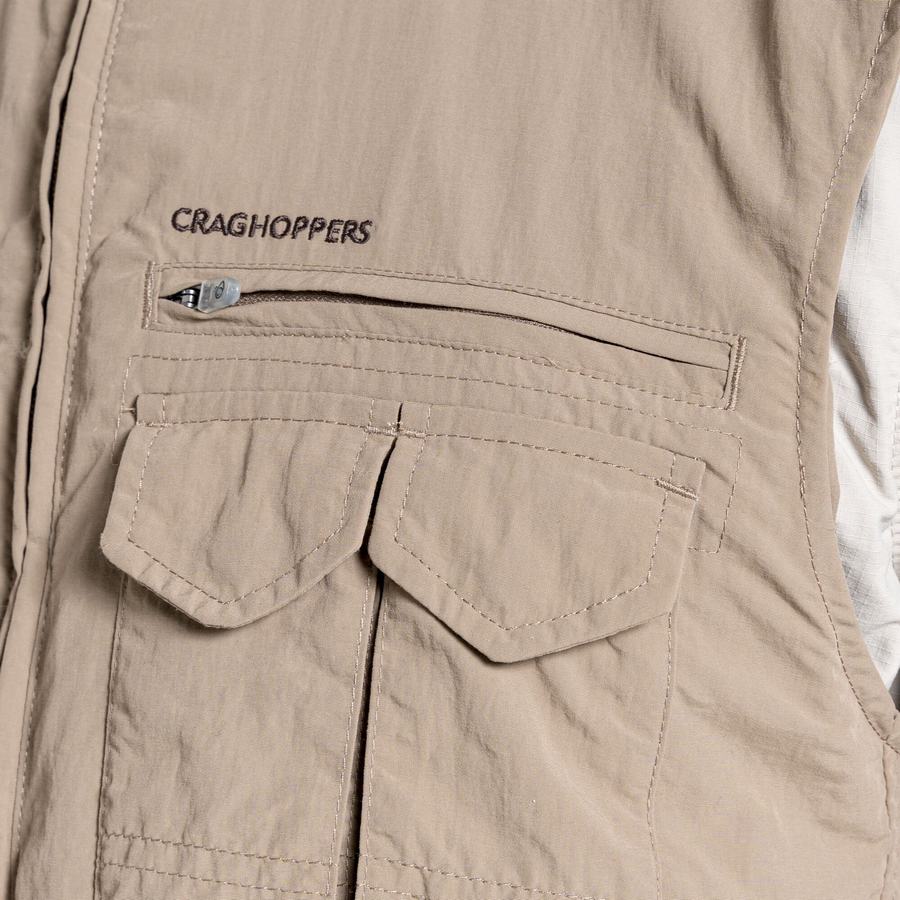 Beige Craghoppers NosiLife Adventure II Men's Gilets | PKH1035TM