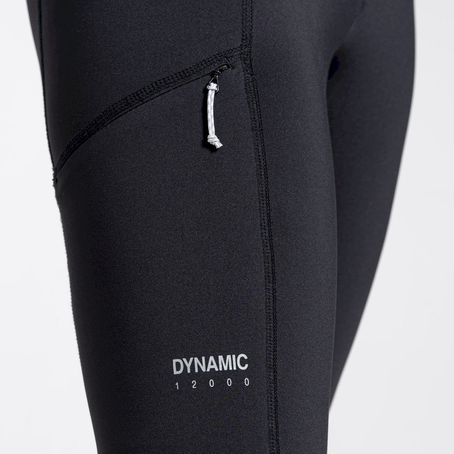 Black Craghoppers Dynamic Cropped Women's Leggings | AKA5840FG