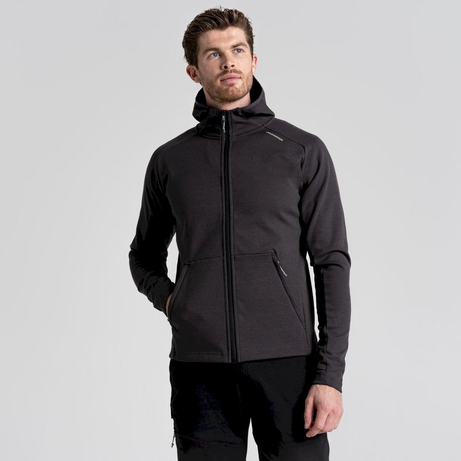 Black Craghoppers Dynamic Pro Hooded Men's Jackets | VDO163IM