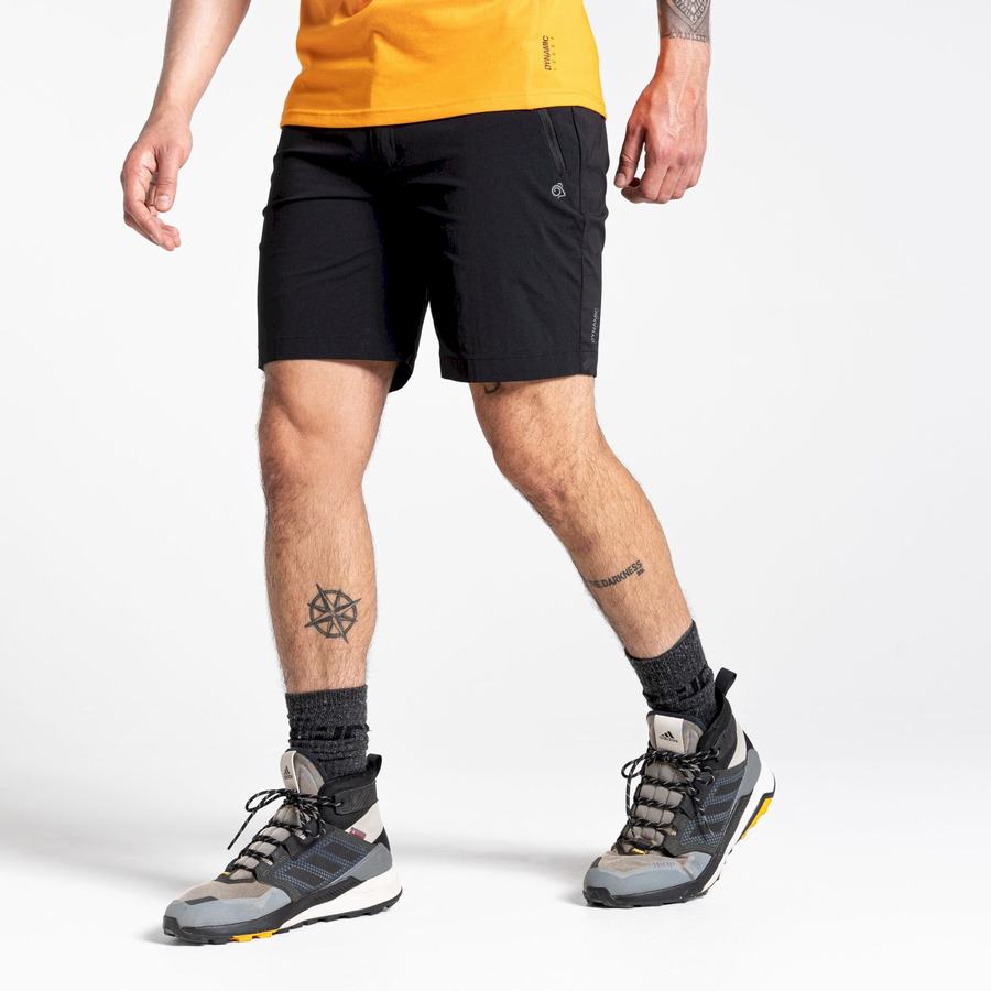 Black Craghoppers Dynamic Pro Men's Shorts | RNU301DW