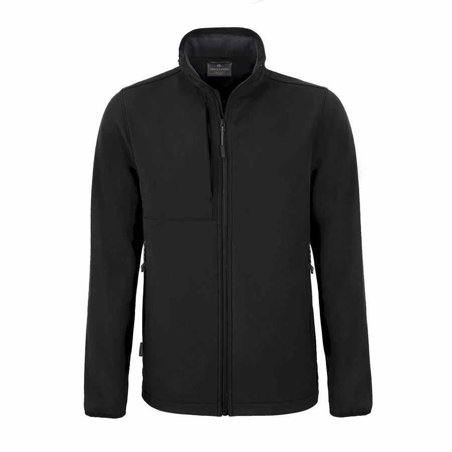 Black Craghoppers Expert Basecamp Softshell Men's Jackets | VWE8527CK