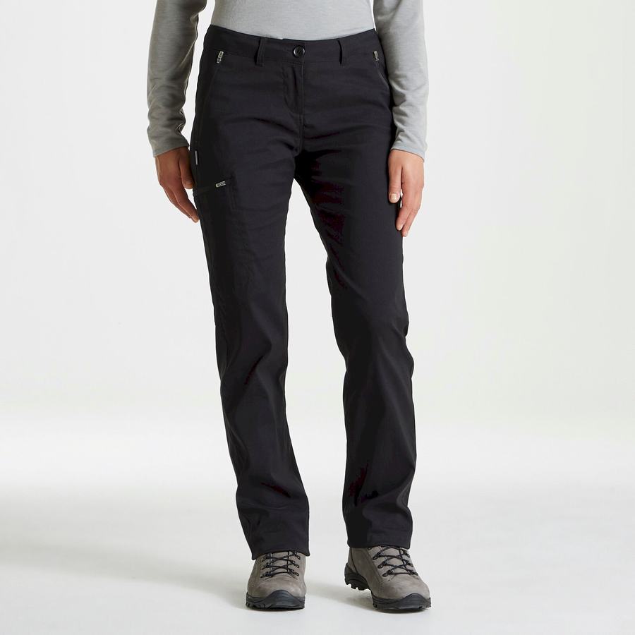 Black Craghoppers Expert Kiwi Pro Stretch Women's Trousers | WJS6837CR